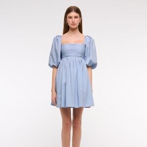 A&F Emerson Poplin Puff Sleeve Mini Dress, Sz XS NWOT